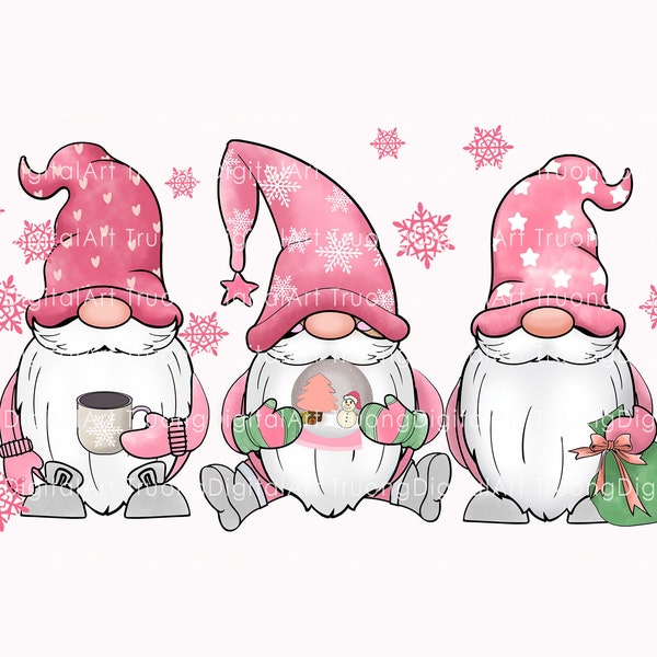 Pink Christmas Gnomes Png, Christmas Gnomes Png, Pink Gnomes Png, Funny Christmas Png, Pink Christmas Png, Pink Christmas Sublimation