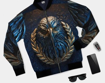 Eagle Crest Bomber Unisex Jacket - Men's and Women's Statement Outerwear (XS-5XL)