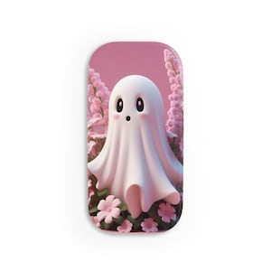 Cute Ghost Phone Grip, Kawaii Pop Socket, Ghostly Phone Stand, Halloween Decor, Phone Accessories