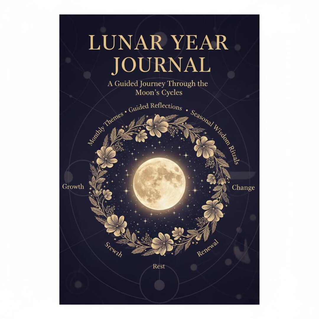 2026 Moon Planner – Lunar Cycle Guided Workbook for New Year Goals ...
