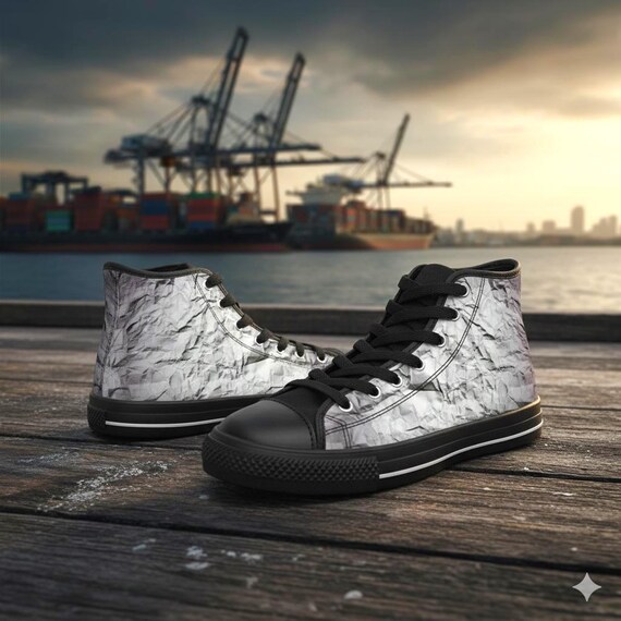 Crumpled Texture High-top Sneakers, Trendy Shoes, Casual 