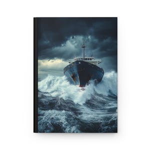 Nautical Hardcover Journal, Sail and Ocean-Inspired Notebook for Adventure Seekers, Explorer&#39;s Diary, Sea Voyage Journal, Gift for Writers,