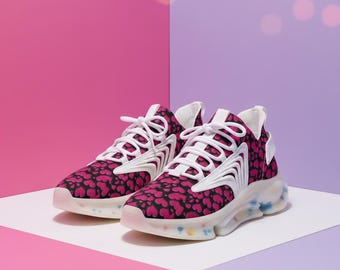 Sneakers da donna, eleganti scarpe sportive con stampa a cuore, calzature casual, regalo fitness alla moda per le donne
