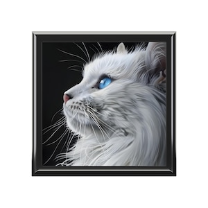 Jewelry Box, Cat Lover Gift, Pet-Themed Storage, Decorative Keepsake, Unique Home Decor, Elegant Feline Jewelry Organizer