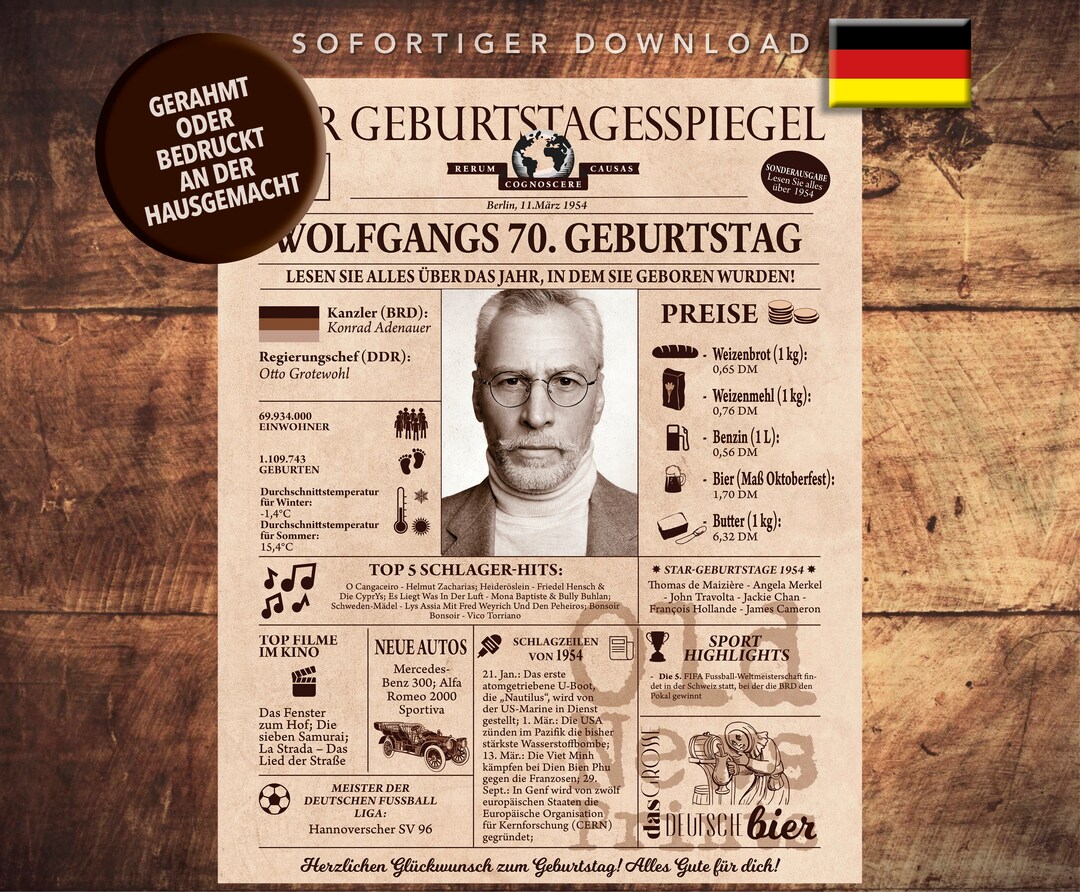 70. Geburtstag Gästebuch - Legendär seit 1954 main image 0