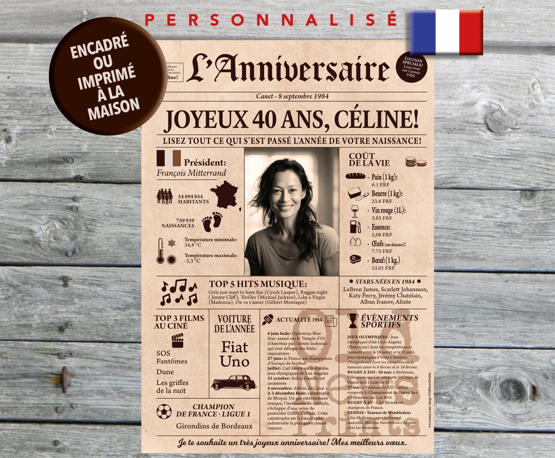 Tee Shirt Rigolo Femme Débardeur Humoristique '40 Ans' Pour Femme - Cadeau Anniversaire Drôle - Message Marrant Cadeau Original 40 Ans Femme - 7