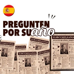 Portada vintage - El regalo personalizado para los nacidos en España que cumplen años - Birthday Newspaper Poster