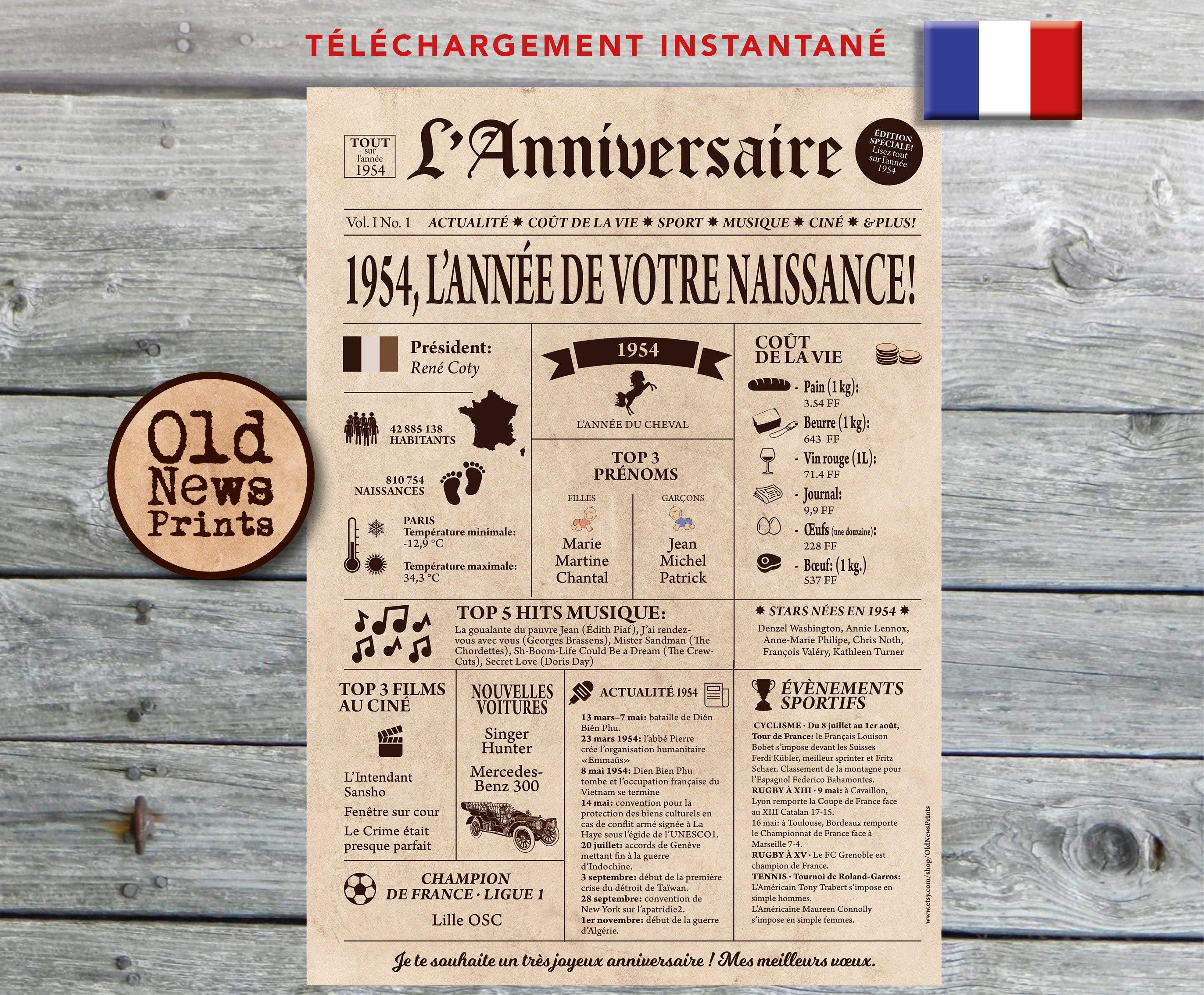 Carte + Enveloppe « Le Journal De Mon Année 1996 » - Carterie Vintage, Gadget Cadeau Rétro - Neuf Sous Emballage
