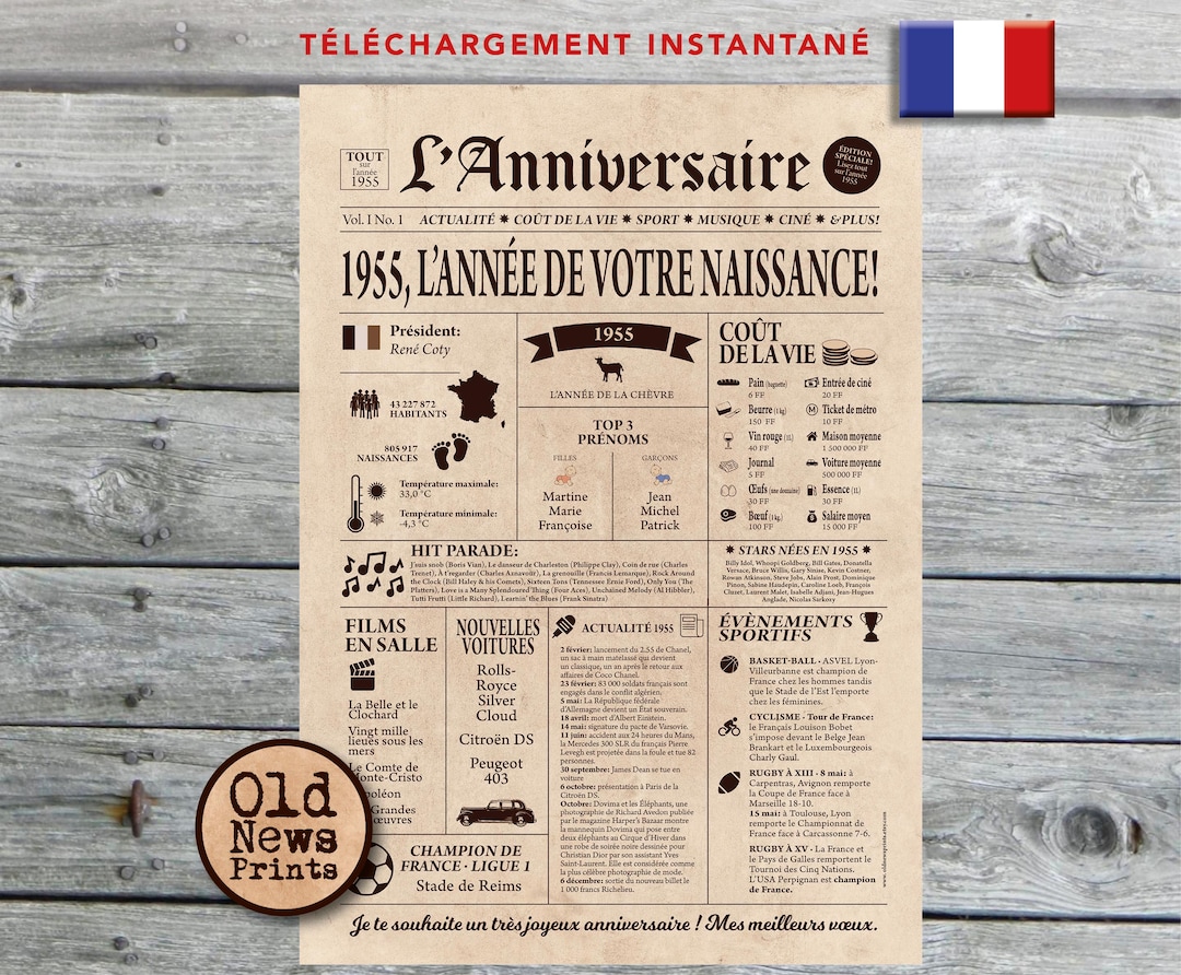 T-shirt Anniversaire 70 Ans Homme Chasseur - Né En 1955 - Design Rétro Humoristique - Cadeau Pour Papa, Papi