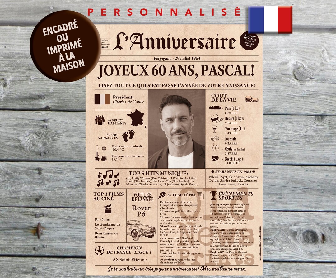 Journal IMAGE Du 20/12/1958 – Cadeau Original Anniversaire 63e à 66e