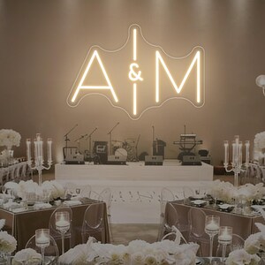 Wedding Initials Sign,Wedding LED Sign,Custom initials sign,Wedding Monogram,Initial Wedding Sign, Initials for wall hanging,Couple Monogram