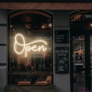 Open Neon Sign, Open Sign For Business, Open Neon Light, Business Decor Sign, Open Led Neon Sign, Open Sign For Window, Storefront Decor
