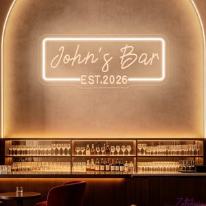 Benutzerdefinierte Bar Name Leuchtreklame, USB Licht Schild, personalisierte Home Bar LED Licht, Mann Höhle Dekor, Geschenke für ihn, Vatertagsgeschenke, Hausbar Decor