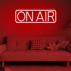 On Air Leuchtreklame, Neon On Air LED-Licht, Musikstudio Zeichen, Aufnahmestudio Dekor, On Air Wandkunst, Geschenk für Streamer, Studio Büro Dekor
