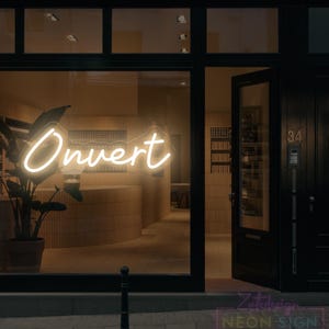 Ouvert Neon Sign, LED OPEN Neon Sign for Business, Store French Open Sign, Store Sign, Open Business Sign, Open Gifts, Open Sign For Window