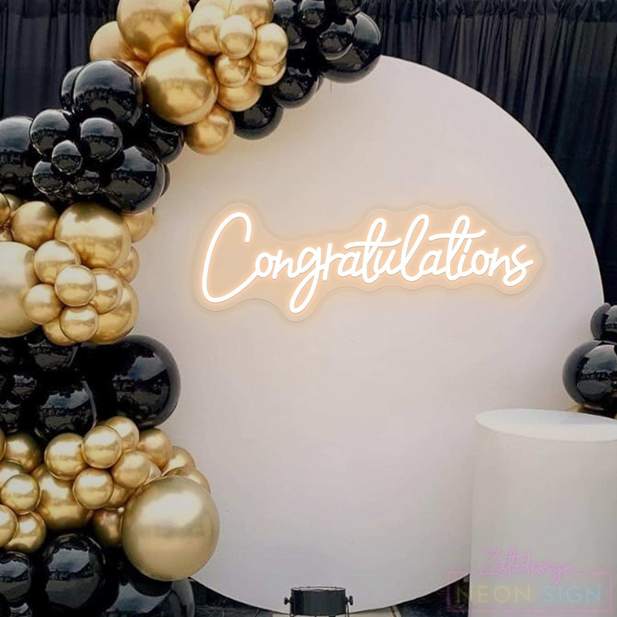 Congratulations Neon Sign, Custom 2026 Grad Party LED Neon Light ...
