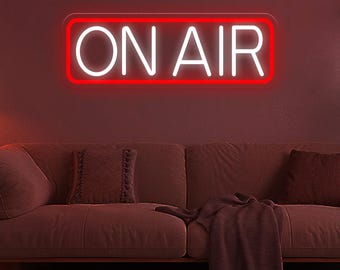 On Air Neon Sign Decor, on Air LED Neon Light, Studio Office Game