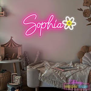 Letrero de neón personalizado con nombre, letrero de neón para dormitorio, ideas para decorar habitaciones de niños y niñas, regalos para niños, decoración de dormitorios, regalos para la vuelta al cole.