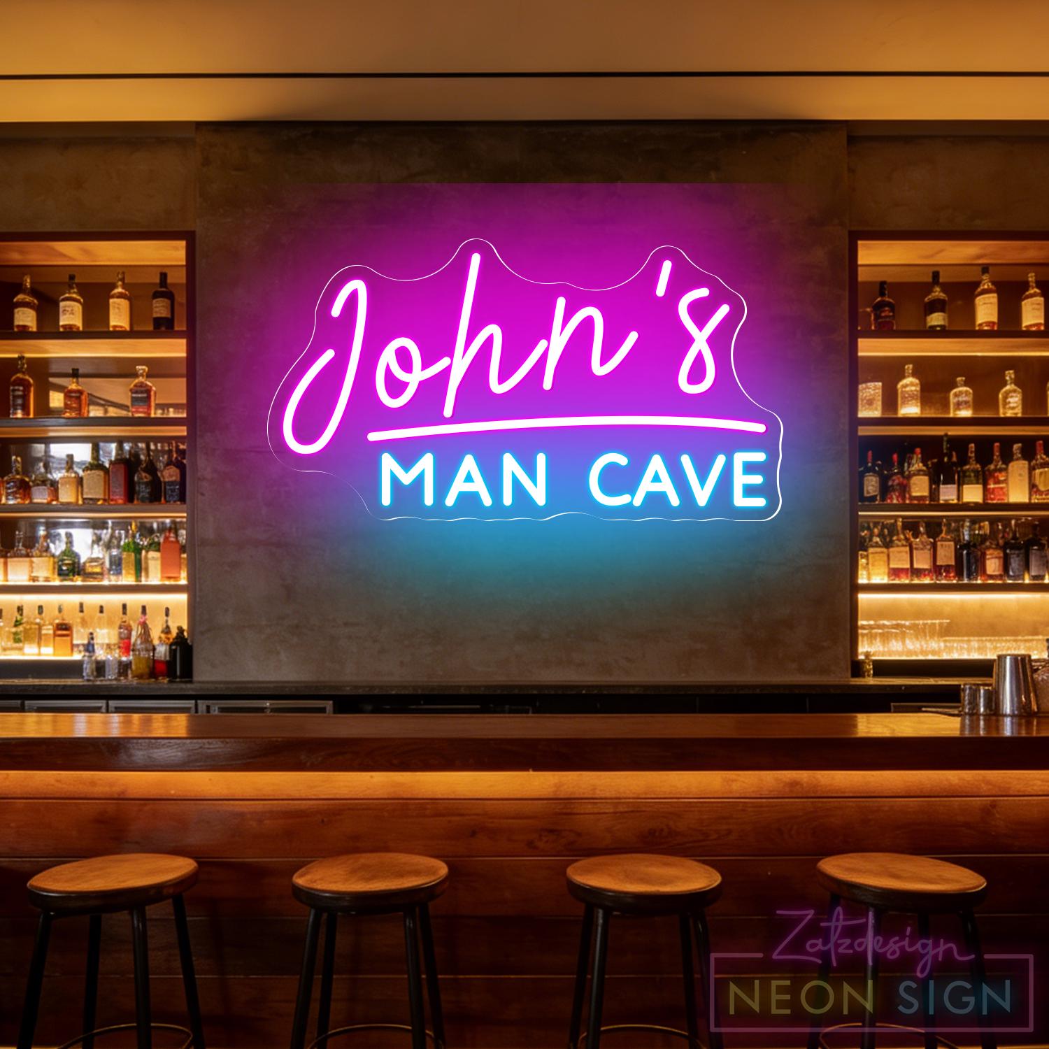 Personalized Man Cave Neon Sign Custom LED Bar Decor Dad Mancave Sign Personalized Man Cave Neon Sign Custom LED Bar Decor Dad Mancave Sign