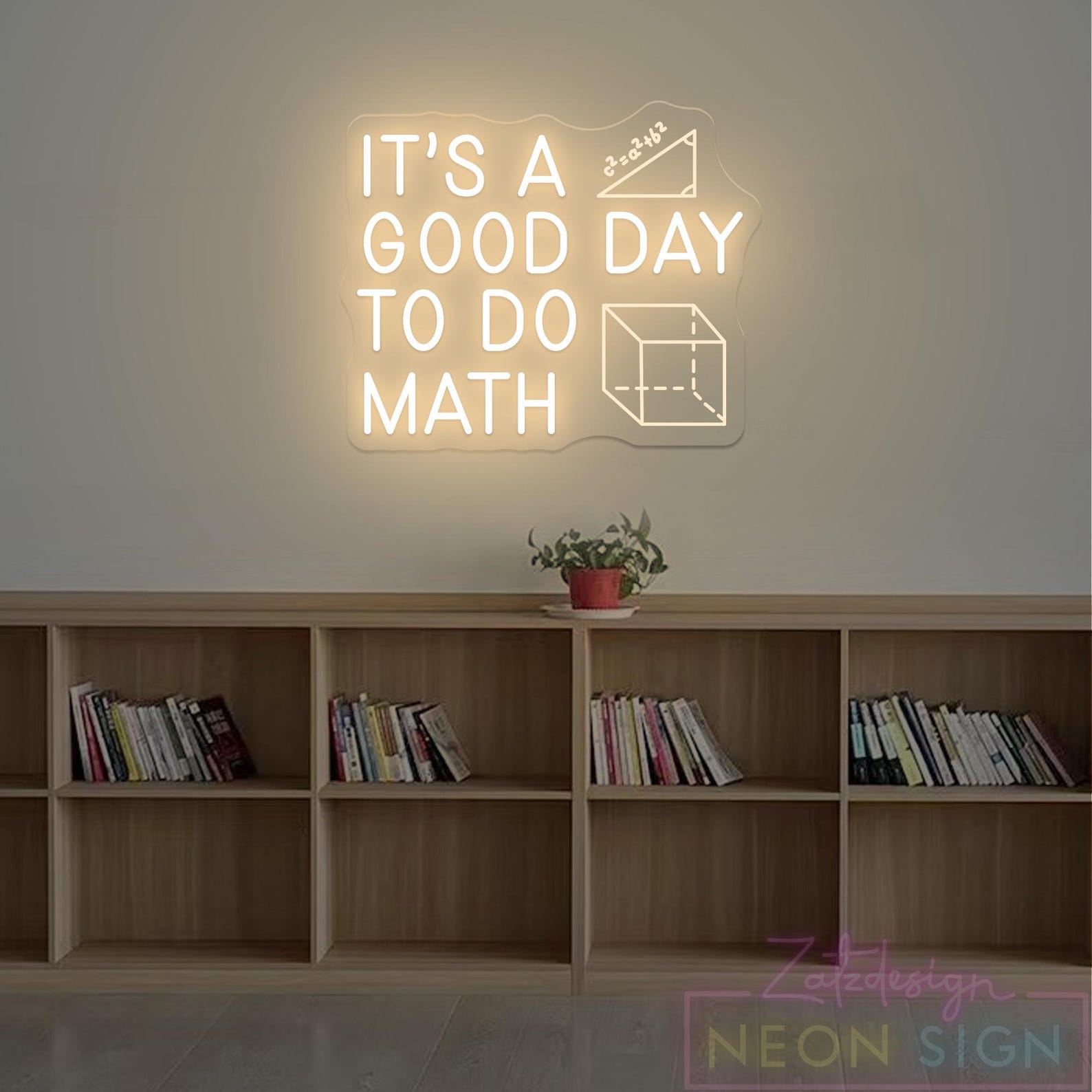 It's A Good Day to Do Math Neon Sign, Math Classroom Sign, Math Teacher ...