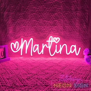 Placa de neon personalizada com nome infantil, placa de neon com nome em LED, decoração de quarto infantil, placa de neon para aniversário, presentes personalizados para crianças