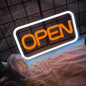 Open Neon Sign, Modern Open Business Sign, Shop Welcome Sign, Shop ...