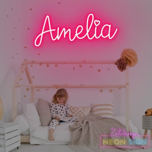 Decoração personalizada para quarto infantil, placa de neon personalizada, placa de LED com nome, placa de nome infantil, placas de nome personalizadas, placas de luz neon, decoração de casa neon, presentes para crianças