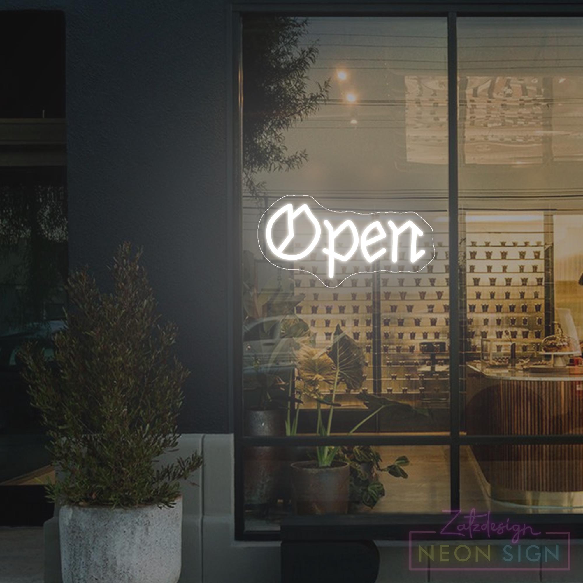Gothic Open Neon Sign, Neon Open Sign, Store Open Sign, Gothic LED Sign ...