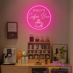 Placa personalizada para cafeteria, decoração personalizada para cafeteria, placa de café com iluminação USB, presente para amantes de café, placa para cafeteria, placa para cafeteria, placas para cafeteria