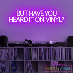 Mas você já ouviu isso em letreiro de neon de vinil, letreiros de sala de música, decoração de dormitório, arte de parede de disco de vinil, presente de Natal para amantes da música
