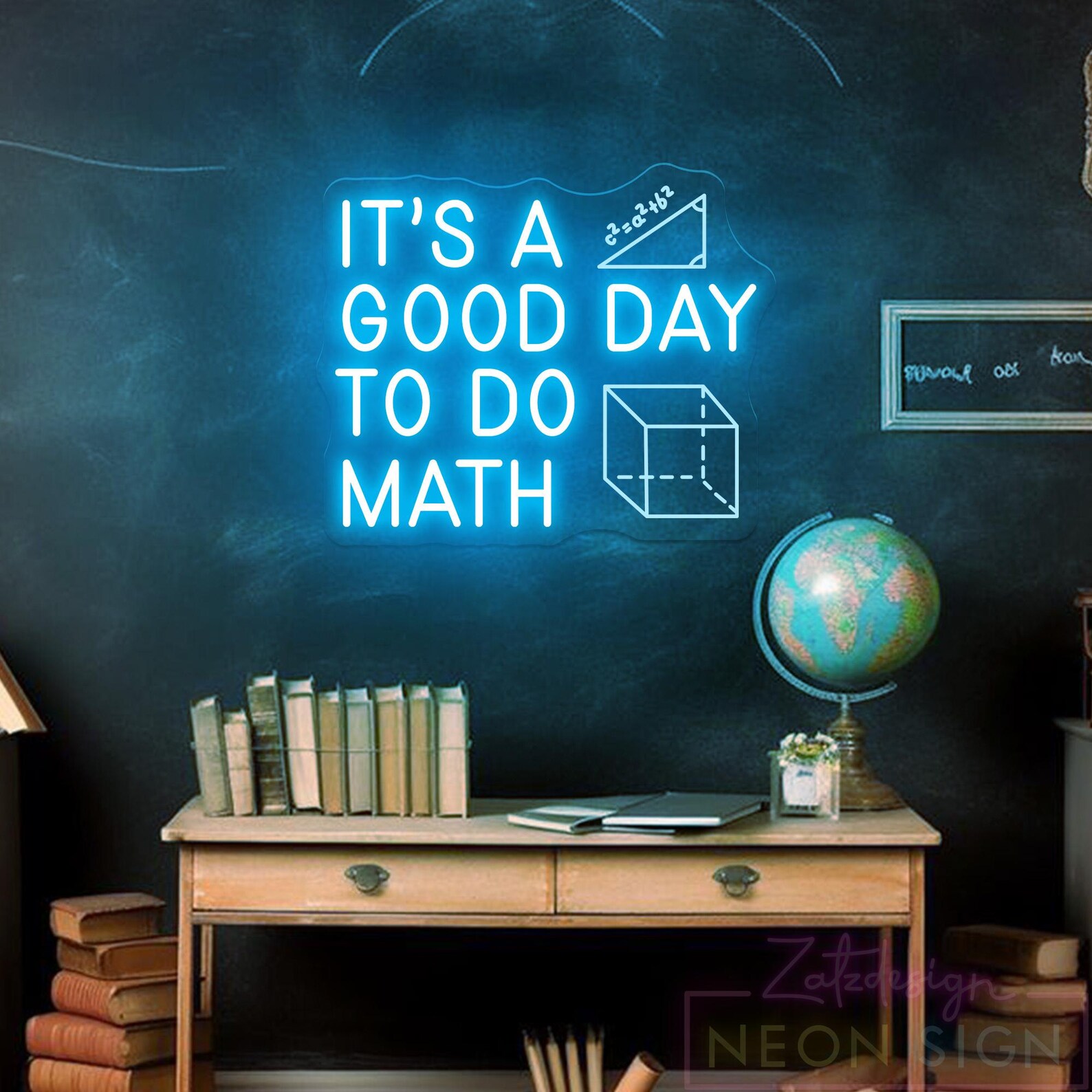It's A Good Day to Do Math Neon Sign, Math Classroom Sign, Math Teacher ...