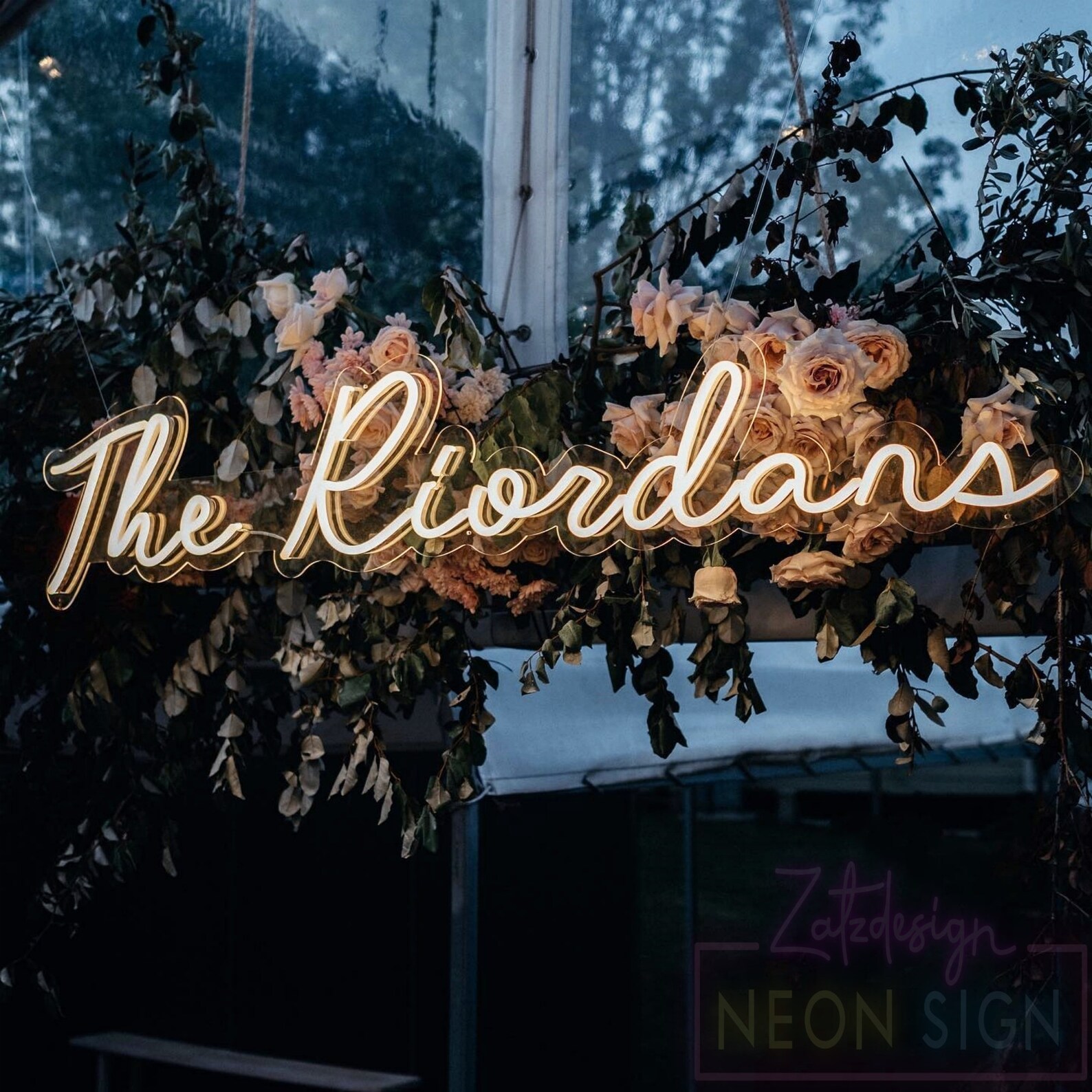 Image of Last Name Wedding Neon Sign