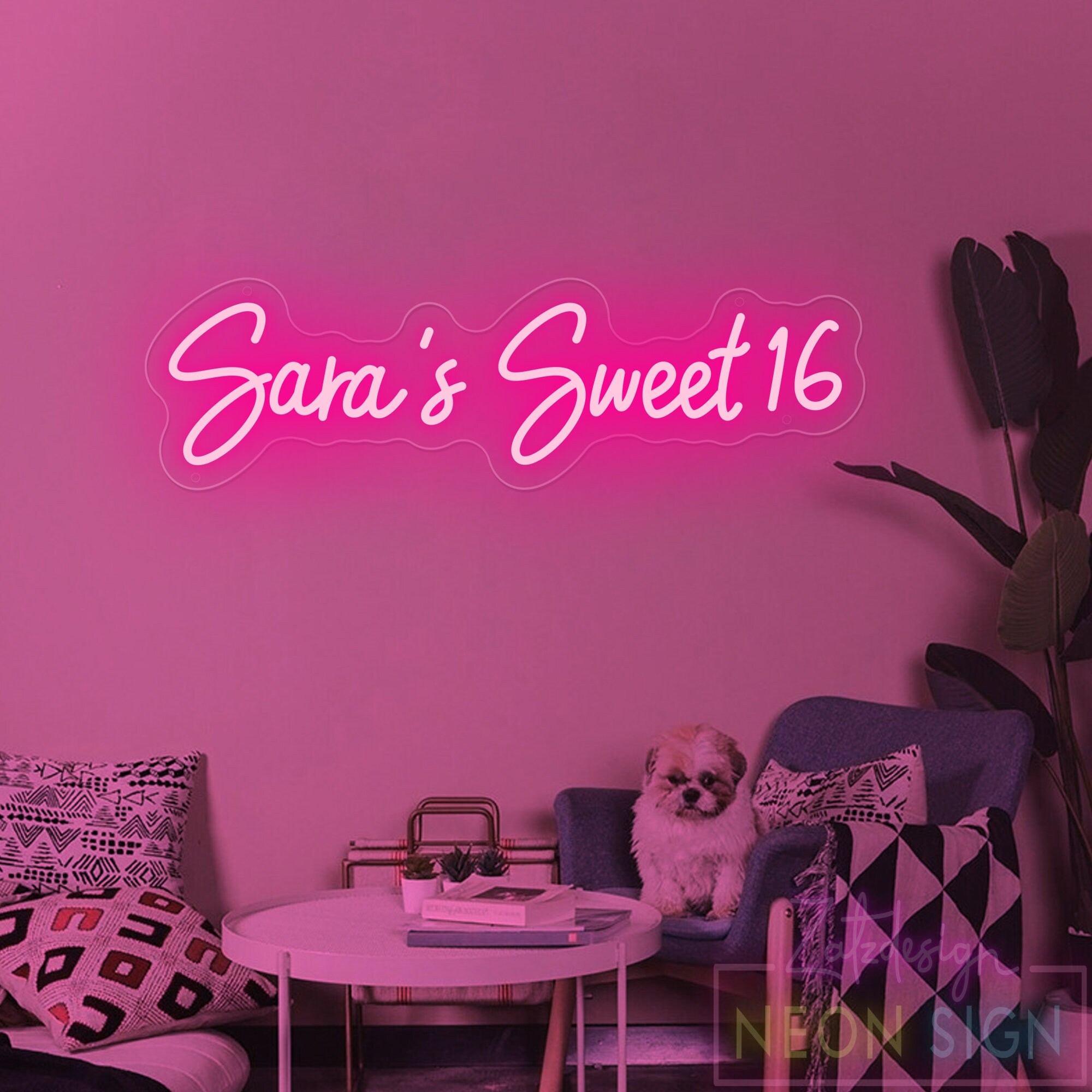 Custom Sweet 16 Table Neon Sign for Birthday Party Decor Led Light for ...