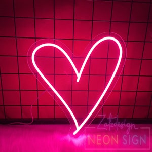 Herz Neon Schild, Liebe Neon Schild, Herz Wohnkultur, Party Wand Dekor, Schlafzimmer Neonlicht, Muttertagsgeschenk, Liebe Wandkunst, Geschenk für Mutter