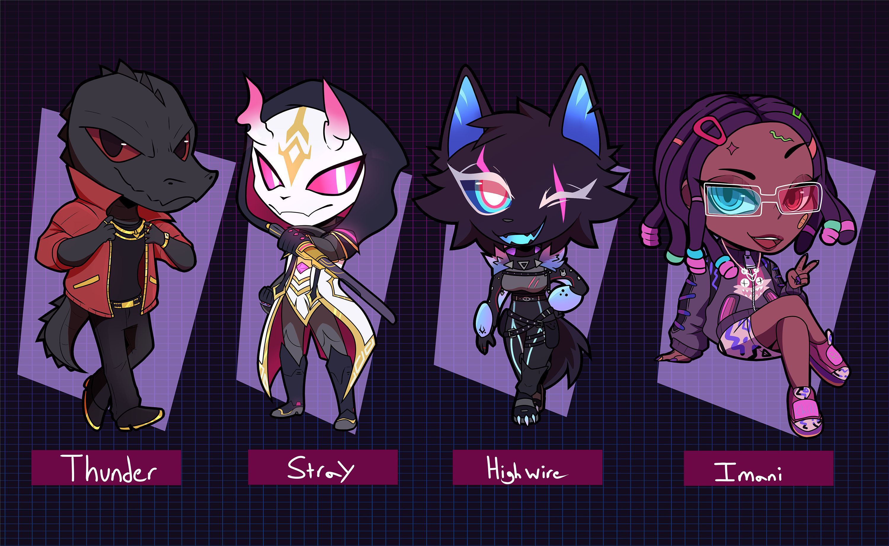 Double Sided Acrylic Keychain | Highwire, Thunder, Stray, and Imani |  2.56.3cm | Fan Made - Etsy