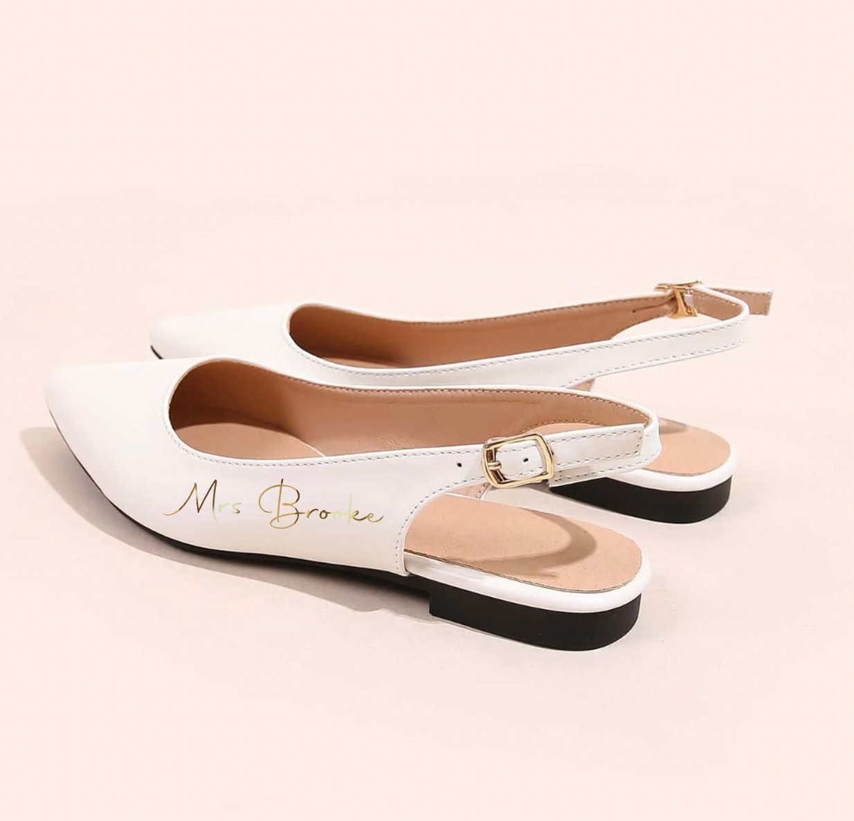 slingback white pumps