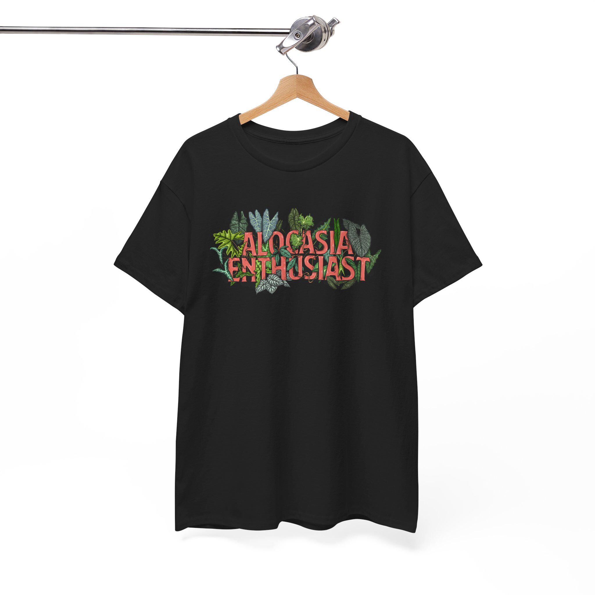 Alocasia Enthusiast Unisex Heavy Cotton Tee | Plant Lover Gift, Botanical T-Shirt, Eco-Friendly Apparel, Casual Wear, Gardening Gift