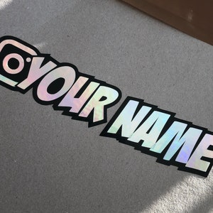 Custom Instagram Sticker Decal Vinyl Car Window JDM holographic Oil Slick Aufkleber image 3