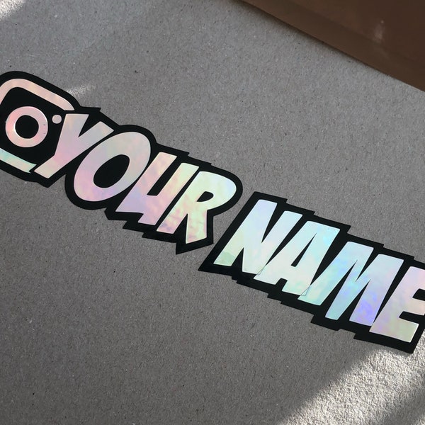 Custom Instagram Sticker Decal Vinyl Car Window JDM holographic Oil Slick Aufkleber