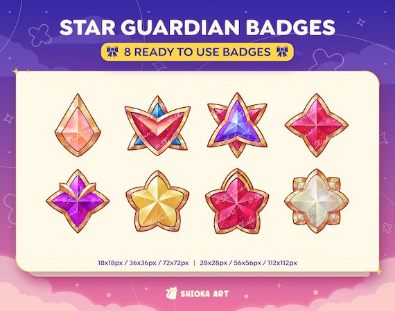 League of Legends Star Guardian Twitch Badges | Stream Loyalty Badges | Cute Sub Badge | Magical Girl Badges | Discord Roles | Kick Badges
