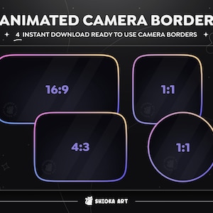 ANIMATED Minimal Pastel Blossom Gradient Webcam Border For Twitch, Youtube, Facebook - Soft Relaxing Animation, Stream Camera Overlay