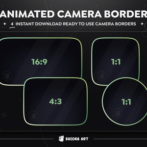 ANIMATED Minimal Green Gradient Webcam Border For Twitch, Youtube, Facebook - Soft Relaxing Animation, Stream Camera Overlay