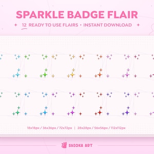 Sparkle Twitch Badge Flair | Bit Badges | Cute | Streamer Graphics