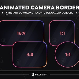 ANIMATED Minimal Lava Gradient Webcam Border For Twitch, Youtube, Facebook - Soft Relaxing Animation, Stream Camera Overlay