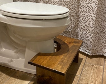 Potty Stool | Poop Stoop | Toilet Stool | Bathroom Stool | Farmhouse Style | Modern | Sloped Top