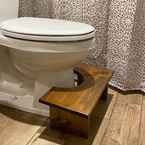 Potty Stool | Poop Stoop | Toilet Stool | Bathroom Stool | Farmhouse Style | Modern | Sloped Top