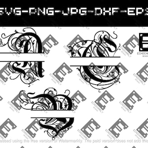 Rothen Split Buchstabe Alphabet - anpassbare svg eps dxf png jpg