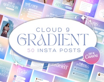 Verloop Instagram-postsjabloon, esthetisch bewerkbaar Canva-ontwerp, astrologieontwerp voor Instagram, sociale mediabundelsjabloon