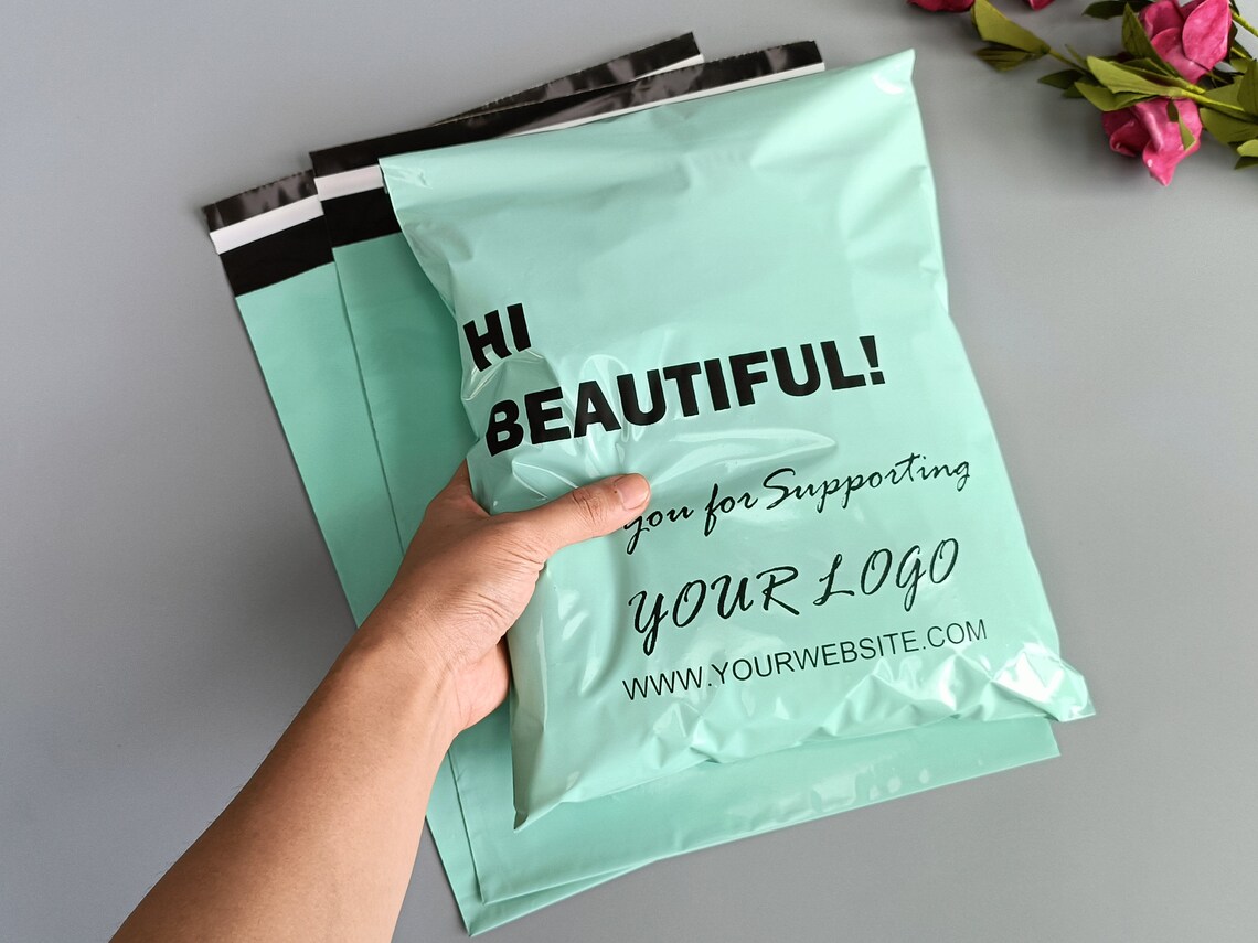 1000 Count 10x13 Inch Green Poly Mailers - Self-Sealing Shipping Envelopes, Boutique Quality
