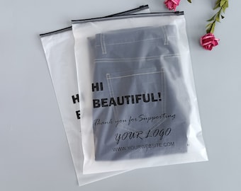 Custom frosted zipper bags,custom packaging for clothing,custom zipper bags  for tshirt/hoodie,PE Plastic Zip seal bags with logo printed
